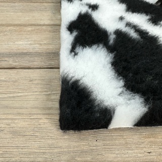 Cow Print Black White Vet Bedding  Non-Slip Whelping Fleece Dog Puppy Pro Bed Cut as Mats or Rolls.